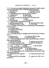 Đề kiểm tra môn Sinh học Lớp 12  Tuần 5